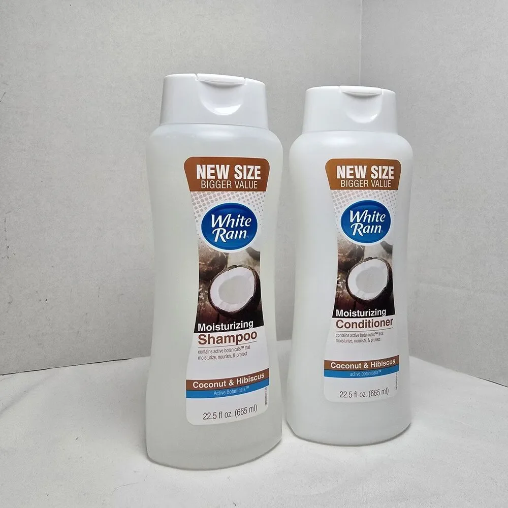 White Rain Moisturizing Shampoo & Conditioner Pair Coconut & Hibiscus 22.5 fl oz